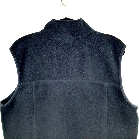 LL Bean Vest Men's X-Large Black Sleeveless Fleece Full Zip Logo Casual Outdoor - Picture 7 of 10
